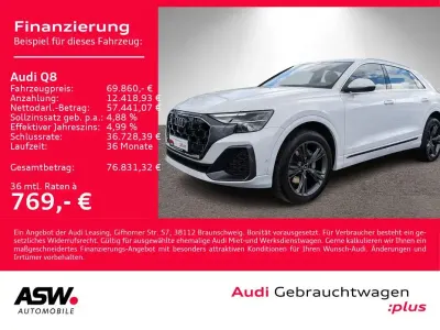 Gebraucht Audi Q8 S-Line 286 PS (210 kW) 2024 Gletscherweiß metallic SUV