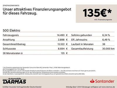 Gebraucht Fiat 500e 69 kW (95 PS) 2022 Schwarz Kleinwagen