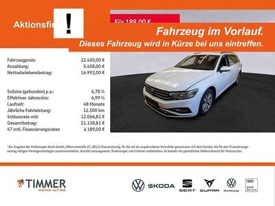 Gebraucht VW Passat Business 150 PS (110 kW) 2022 Gletscherweiß metallic Kombi