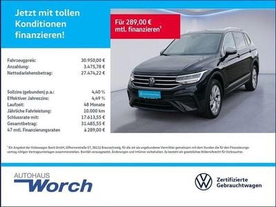 Gebraucht VW Tiguan Allspace Life 150 PS (110 kW) 2024 Deep black perleffekt SUV