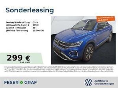 Gebraucht VW T-Roc Cabriolet Goal 116 PS (85 kW) 2025 Ravennablau metallic schwarz Cabrio