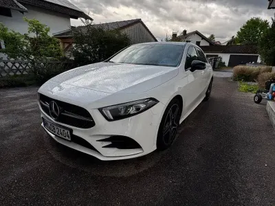 Brugt Mercedes A180 AMG line 136 HK (100 kW) 2019 Hvid Sedan