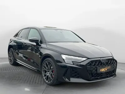 Ny Audi RS3 Sport 400 HK (294 kW) 2026 Sort Sedan