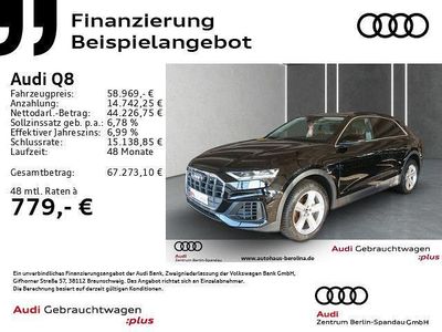 Mythosschwarz metallic Gebraucht 2022 Audi Q8 Ambiente SUV | 58.949 € (Fairer Preis)