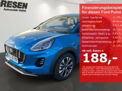 Gebraucht Ford Puma Titanium 125 PS (91 kW) 2025 Blau SUV