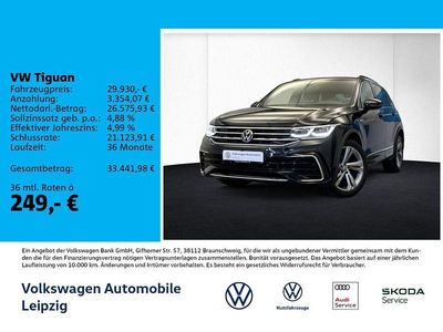 Usata VW Tiguan R-line 150 CV (110 kW) 2022 Nero SUV