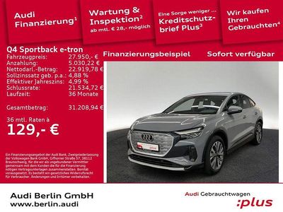 Kieselgrau Gebraucht 2022 Audi Q4 Sportback e-tron Advanced SUV | 27.950 € (Guter Preis)