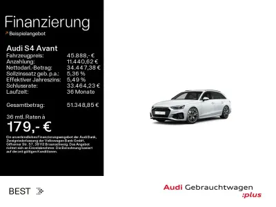 Gebraucht Audi S4 Ambiente 341 PS (250 kW) 2023 Gletscherweiß metallic Kombi