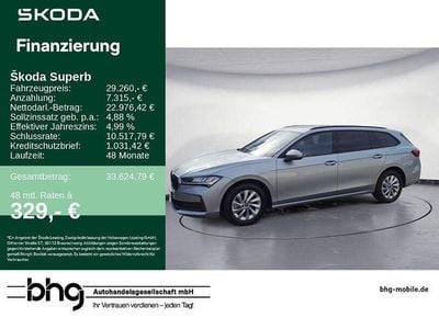 Gebraucht Skoda Superb Essence 150 PS (110 kW) 2025 Aluminiumsilber metallic Kombi