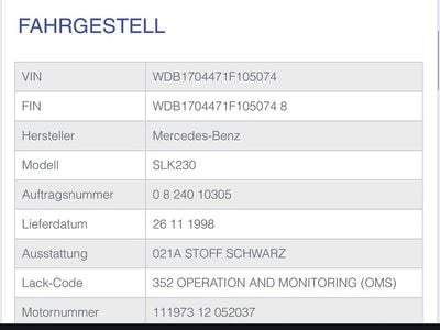 Gebraucht Mercedes SLK230 193 PS (141 kW) 1998 Cabrio