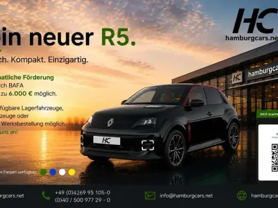 Nowe Renault R5 Iconic 110 kW (150 KM) 2026 Czarny Hatchback