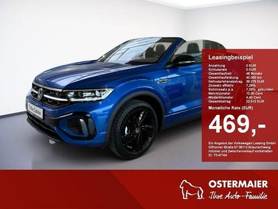 Neu VW T-Roc Cabriolet R-line 150 PS (110 kW) 2025 Ravennablau metallic / schwarz Cabrio