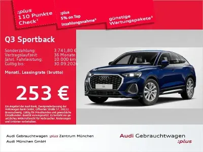 Gebraucht Audi Q3 Sportback S-Line 150 PS (110 kW) 2025 Navarrablau metallic SUV
