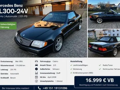 Gebraucht Mercedes SL300 231 PS (169 kW) 1991 Cabrio