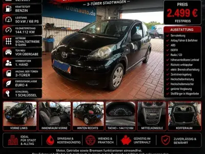 Gebraucht Toyota Aygo City 68 PS (50 kW) 2009 Schwarz Kleinwagen