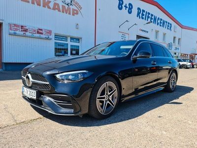 Gebraucht Mercedes C220 AMG line 200 PS (147 kW) 2022 Obsidianschwarz  metalliclack Kombi