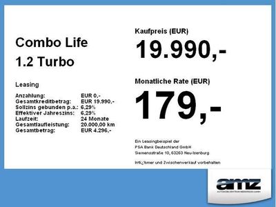 gebraucht Opel Combo Life 1.2 Turbo Edition *RückFaKam*DAB*S/S