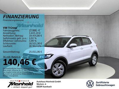 Gebraucht VW T-Cross Life 95 PS (69 kW) 2024 Weiß SUV