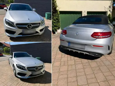 Usata Mercedes C250 AMG line 204 CV (150 kW) 2018 Argento Cabrio