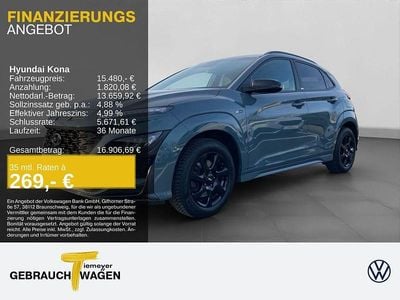 Gebraucht Hyundai Kona N Line 120 PS (88 kW) 2021 Grün SUV