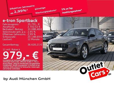 Chronosgrau metallic Gebraucht 2022 Audi e-tron Sportback S-Line SUV | 35.791 € (Guter Preis)