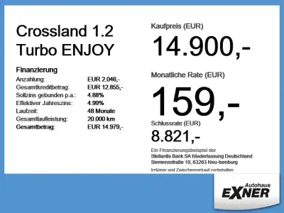 Gebraucht Opel Crossland X Enjoy 110 PS (80 kW) 2023 Nautic blau SUV