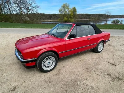 Gebraucht BMW 325 Cabriolet Sport Line 170 PS (125 kW) 1987 Rot Cabrio