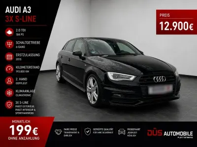 Gebraucht Audi A3 S-Line 184 PS (135 kW) 2015 Schwarz Limousine