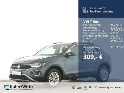 Käytetty VW T-Roc Life 150 HP (110 kW) 2023 Sininen Katumaasturi