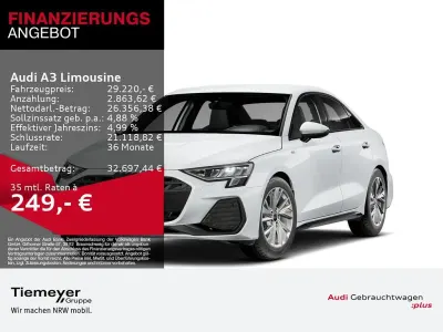 Brugt Audi A3 S-Line 116 HK (85 kW) 2025 Hvid Sedan