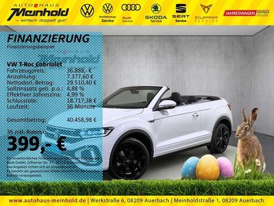 Gebraucht VW T-Roc Cabriolet R-line 150 PS (110 kW) 2024 Pure white/schwarz Cabrio