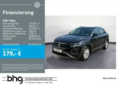 Gebraucht VW T-Roc Life 110 PS (80 kW) 2022 Schwarz SUV