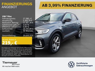 Begagnad VW T-Roc R-line 150 HK (110 kW) 2023 Grå SUV