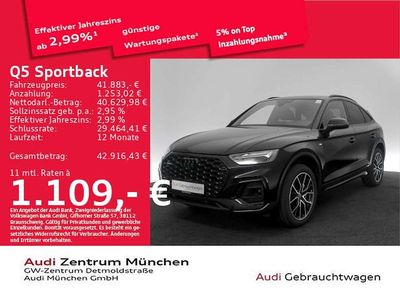 Gebraucht Audi Q5 S-Line 299 PS (219 kW) 2022 Mythosschwarz metallic SUV