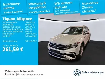 Gebraucht VW Tiguan Allspace IQ Drive 200 PS (147 kW) 2023 Weiß SUV