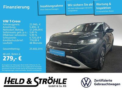 Gebraucht VW T-Cross Goal 116 PS (85 kW) 2024 Deep black perleffekt (metallic) SUV