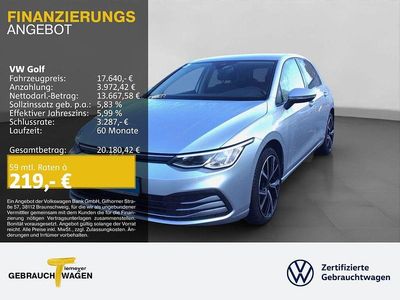 Gebraucht VW Golf VIII Active 131 PS (96 kW) 2022 Silber Limousine