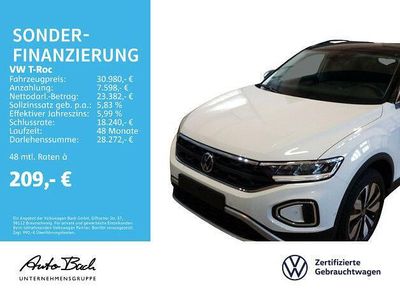 Gebraucht VW T-Roc Move 150 PS (110 kW) 2024 Weiß (pure white schwarz) SUV