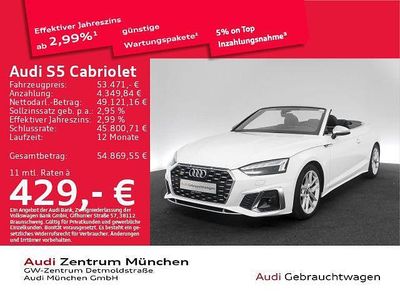 Gebraucht Audi S5 Cabriolet Ambiente 354 PS (260 kW) 2024 Arkonaweiß Cabrio