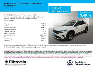 Gebraucht VW Taigo Goal 95 PS (69 kW) 2025 Weiß SUV