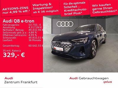 Plasmablau metallic/plasmablau Gebraucht 2023 Audi Q8 e-tron Advanced SUV | 53.750 € (Guter Preis)
