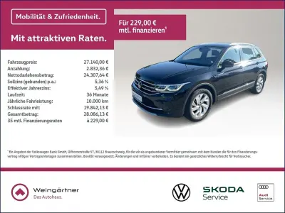 Gebraucht VW Tiguan IQ Drive 150 PS (110 kW) 2023 Schwarz SUV