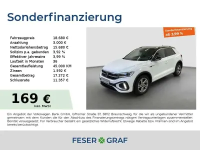 Gebraucht VW T-Roc R-line 110 PS (80 kW) 2023 Pure white schwarz SUV
