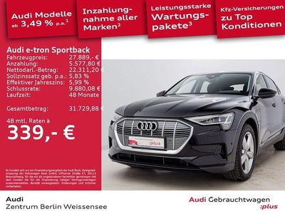 Schwarz Gebraucht 2022 Audi e-tron Sportback Comfort SUV | 27.889 €
