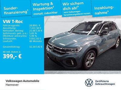 Gebraucht VW T-Roc R-line 150 PS (110 kW) 2025 Petroleum blue metallic/schwar SUV