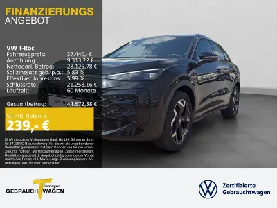 Nowe VW T-Roc R-line 150 KM (110 kW) 2026 Czarny SUV