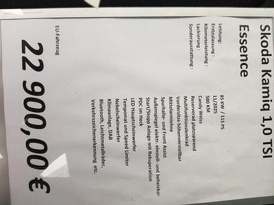 Gebraucht Skoda Kamiq Essence 115 PS (84 kW) 2025 Weiß SUV