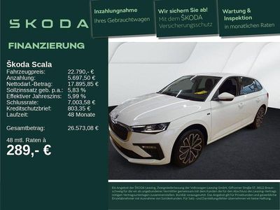 Gebraucht Skoda Scala Tour 116 PS (85 kW) 2025 Moonweiss metallic Kleinwagen
