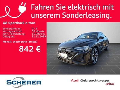 Mythosschwarz metallic Gebraucht 2023 Audi Q8 e-tron S-Line SUV | 55.590 € (Fairer Preis)