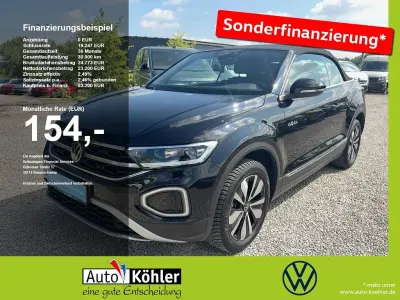 Gebraucht VW T-Roc Cabriolet Goal 116 PS (85 kW) 2025 Deep black perleffekt schwarz Cabrio